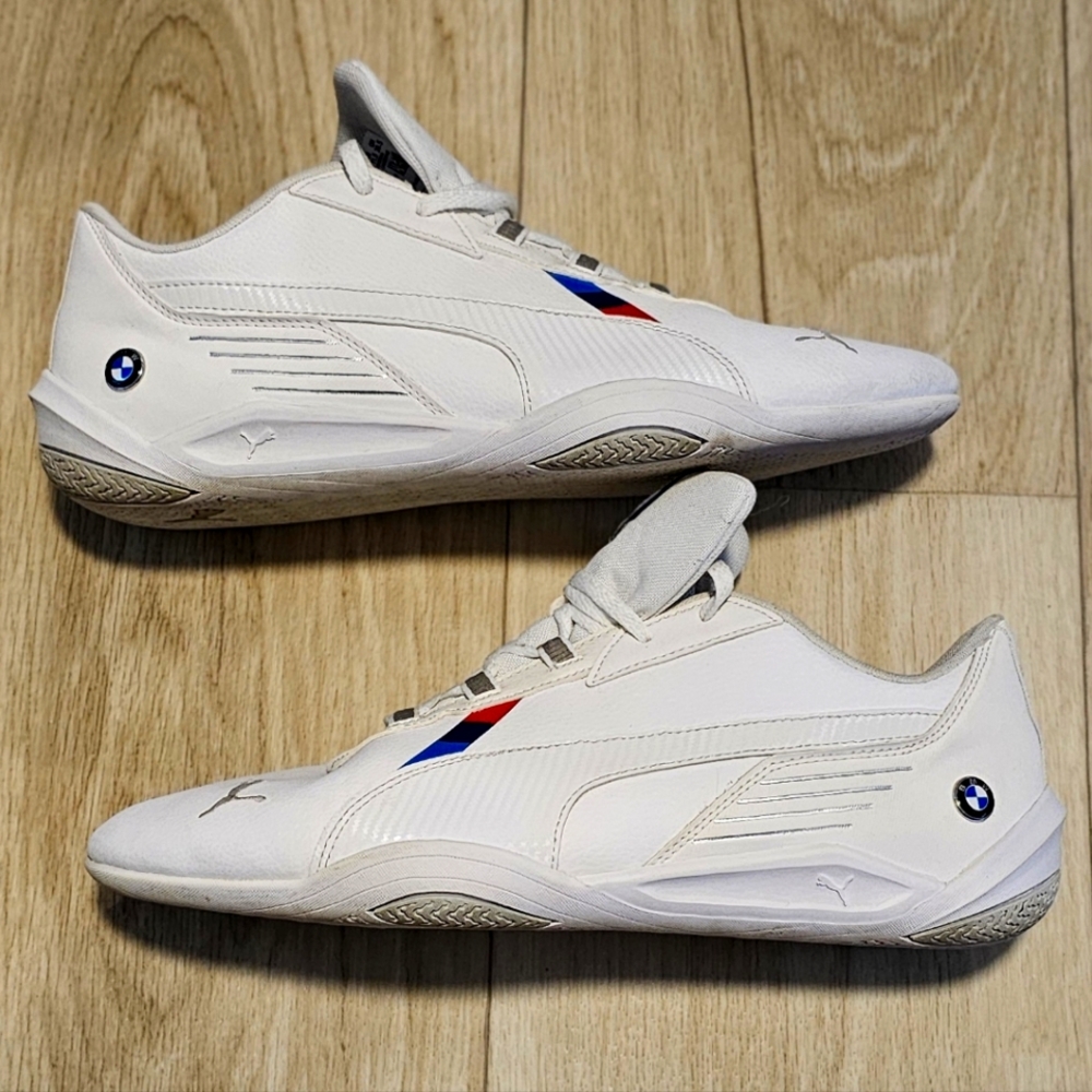 Puma White Sneakers with BMW Logo